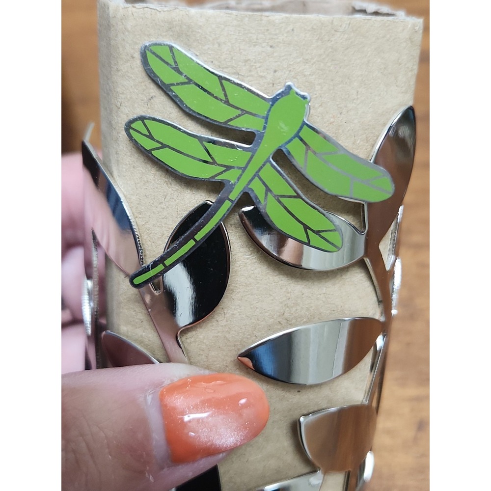 Bath & Body Works/Slatkin & Co - mini 1.6 oz Candle Holder Sleeve wi Dragonfly - Picture 8 of 8